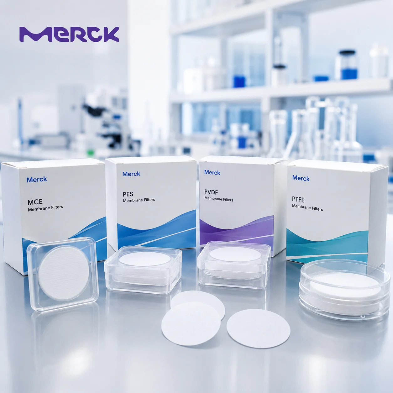 Merck Lab Filter Membranes – MCE, PES, PVDF & PTFE Series